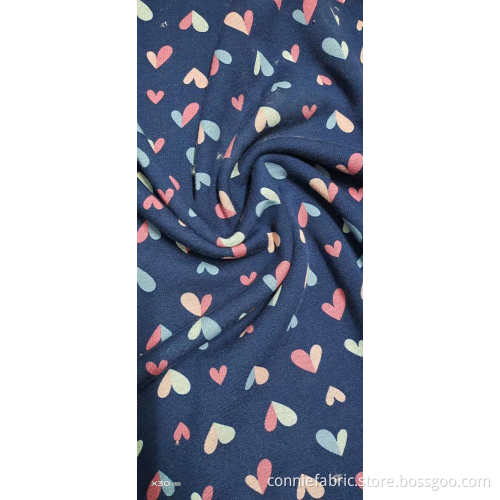 Mirco Fleece Printed Bonded with Cotton Knitted Fabric